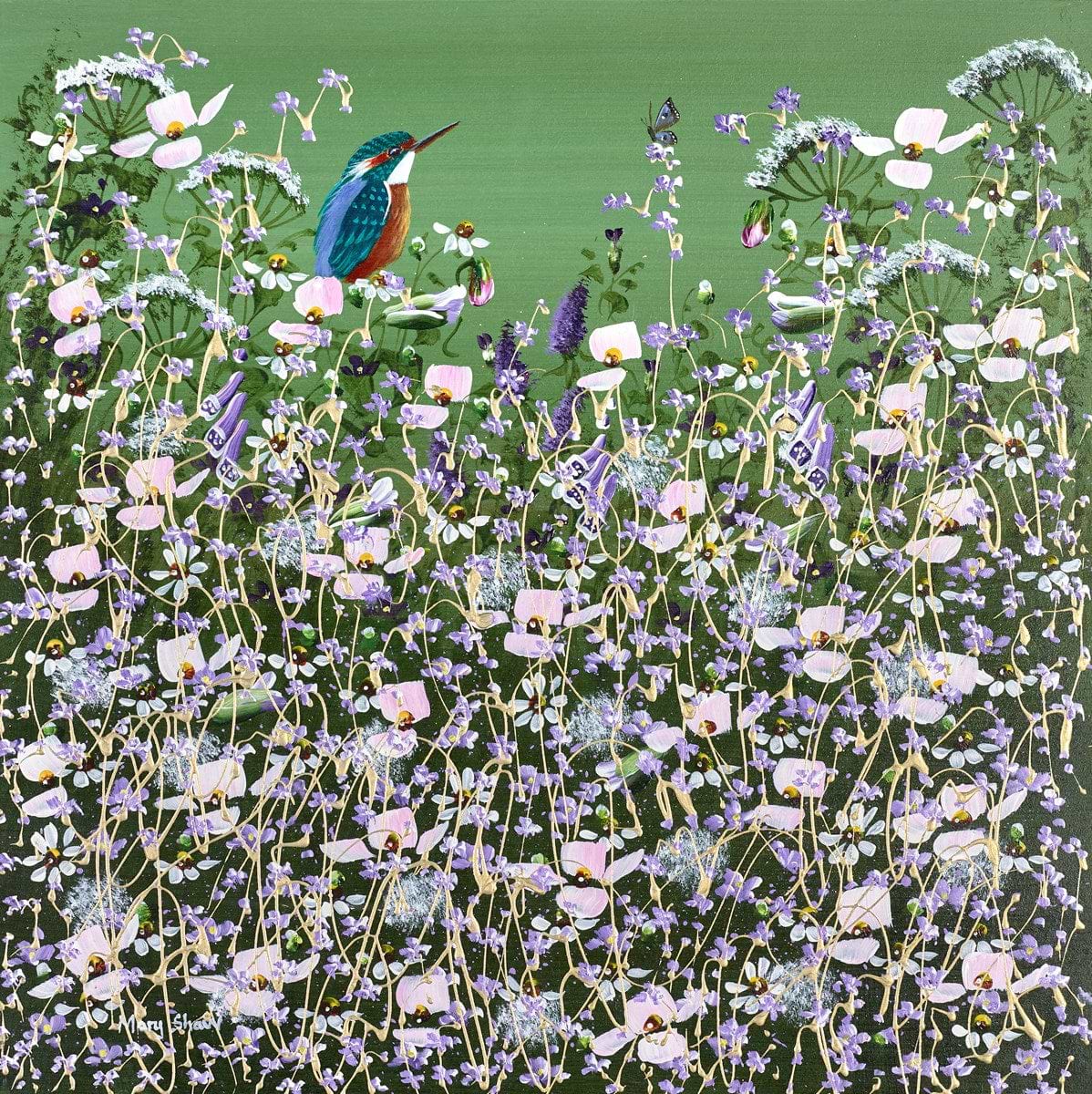Florals and a Kingfisher IV