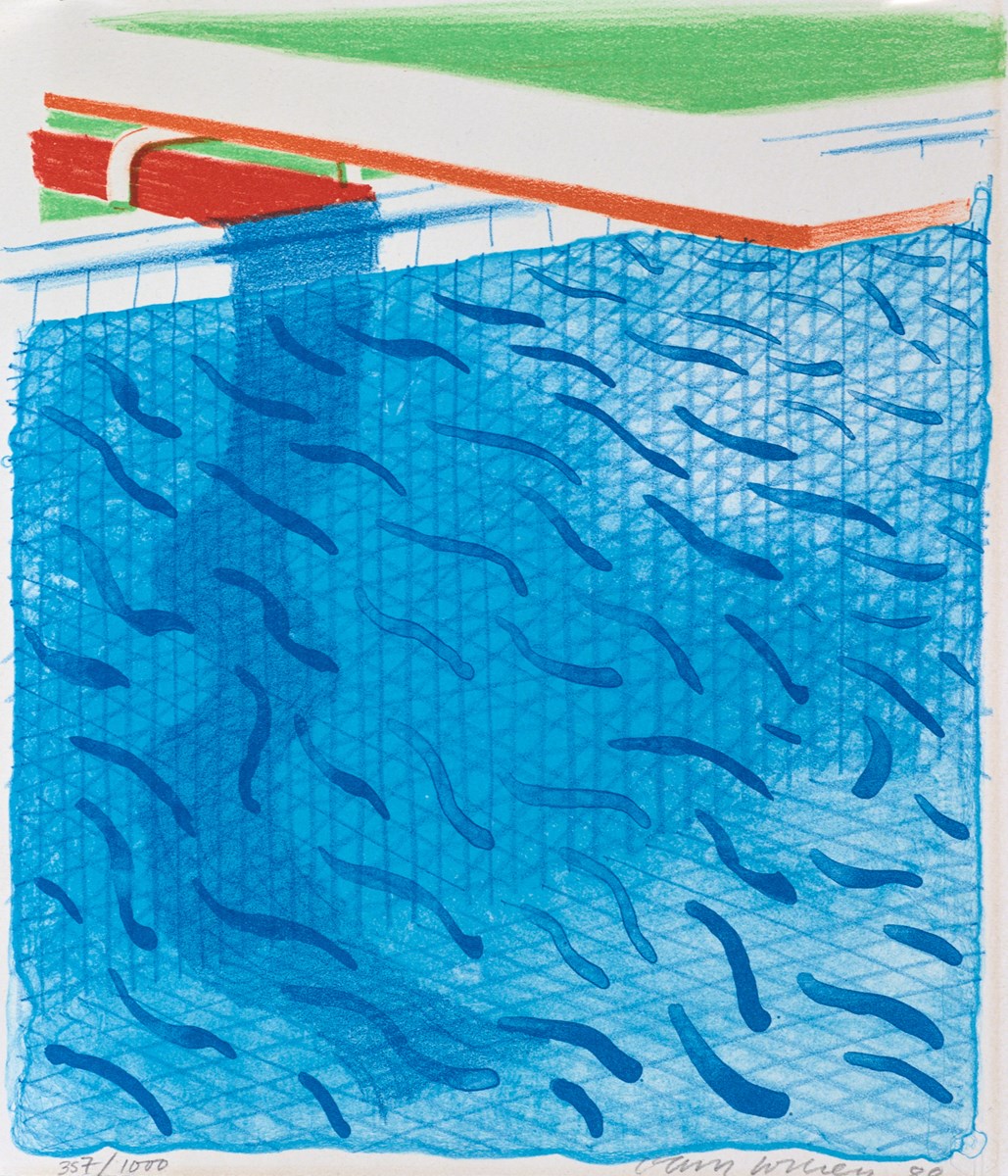 Pool Made with Paper and Blue Ink for Book