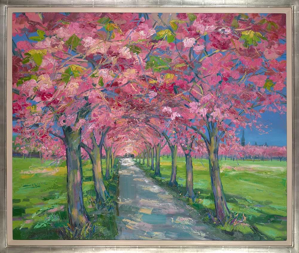 Sunshine On Avenue of Cherry Trees, The Meadows, Edinburgh