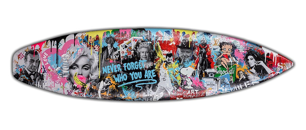 Never Forget - Surf Board