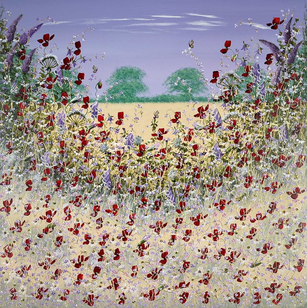 Poppies and butterflies