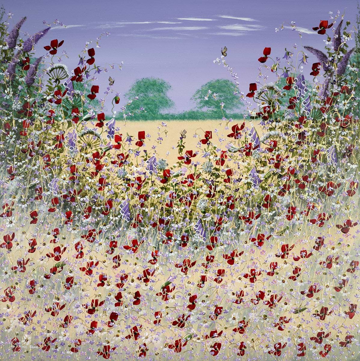 Poppies and butterflies