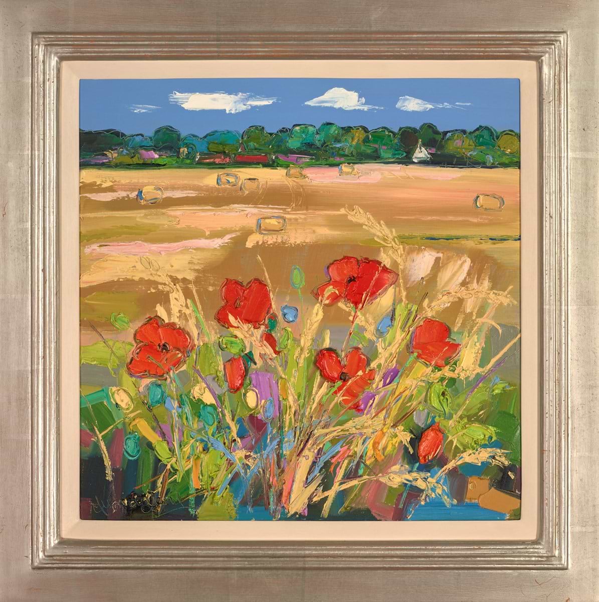 Poppies and Haybales, Preston Mill