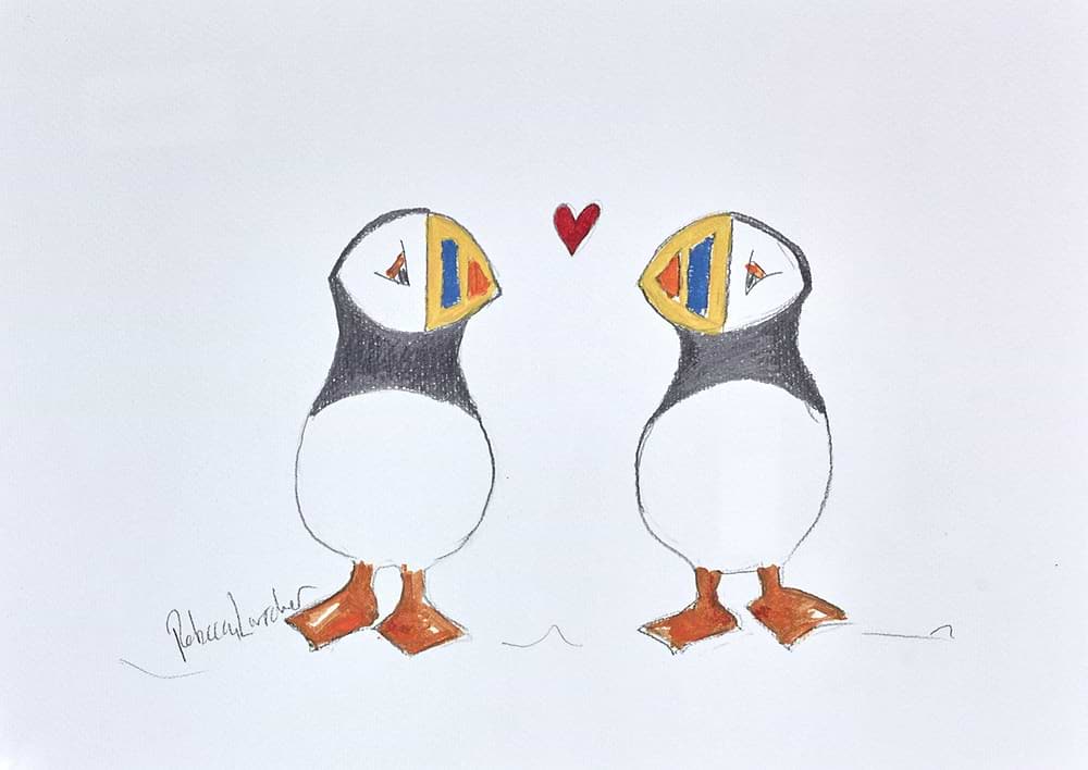 A Pair of Puffins (sketch)