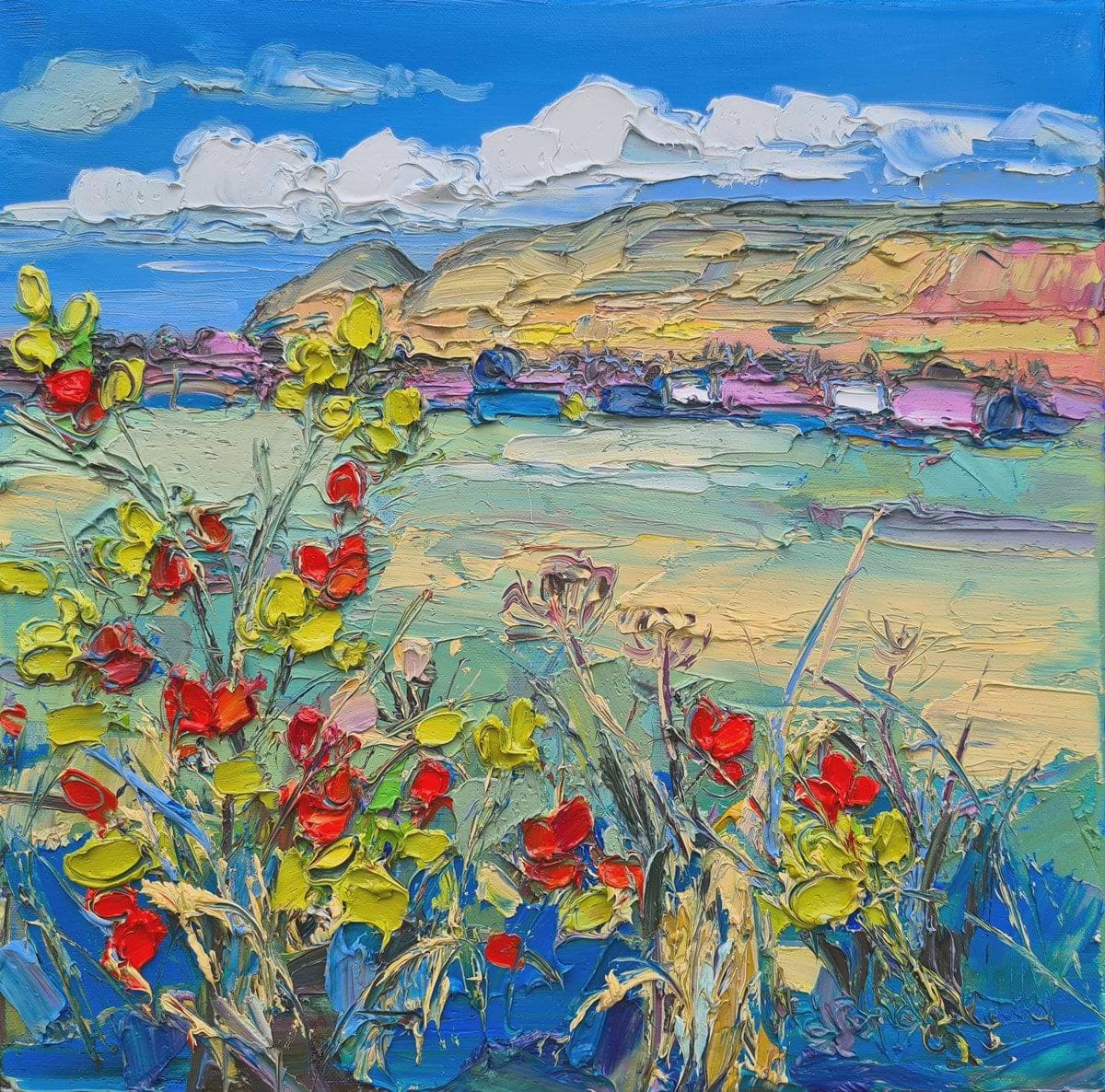 Campsie Fells with Rosehips