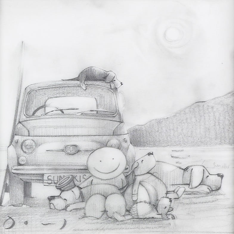 Fiat 500 on Beach
