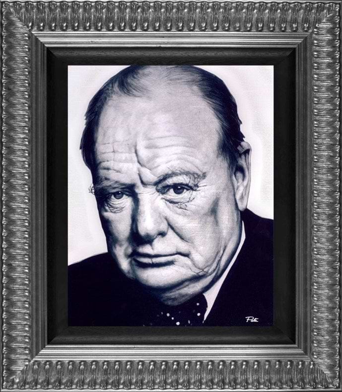 Winston Churchill - Never Surrender (Framed)