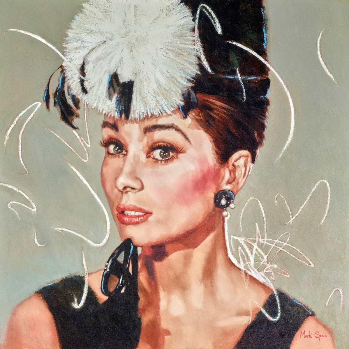 Audrey Hepburn With Black And White Hat