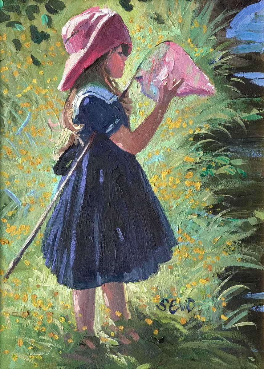 The Little Pink Net (Framed)