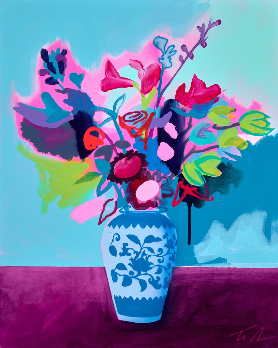 Bouquet Study - Stencil Vase