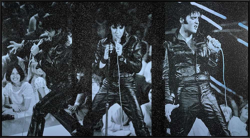 Elvis 1968 Triptych, 2023 Supreme Blue