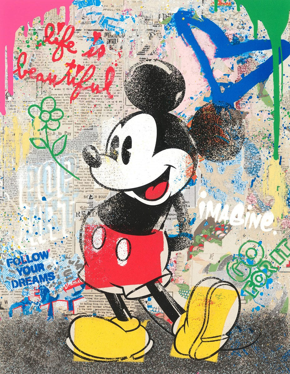 超美品】BAIT x David Flores ミッキーマウス キャンバスアート Forever Mickey | Mr. Brainwash – Clarendon Fine Art