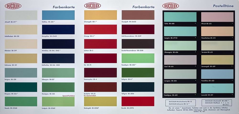 Colour Chart H-2, 2017