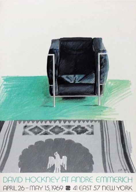 Corbusier Chair and Rug Poster 1969