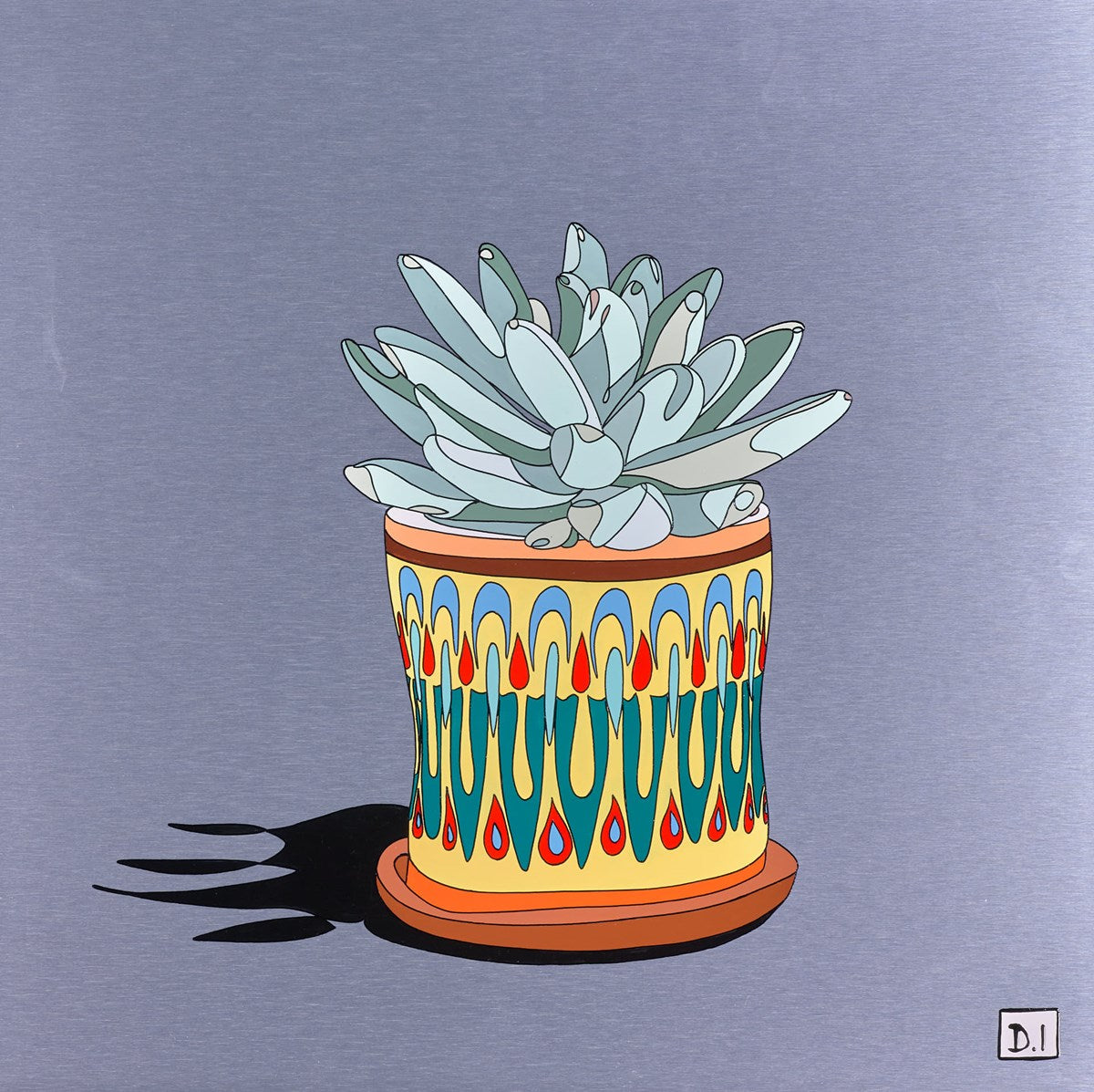 Succulent (yellow pot)