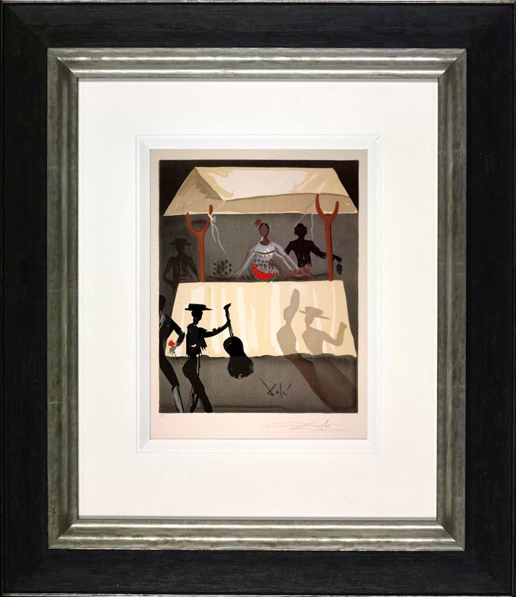 Outside the Arena, the Fruit Vendor, 1970 (Framed)
