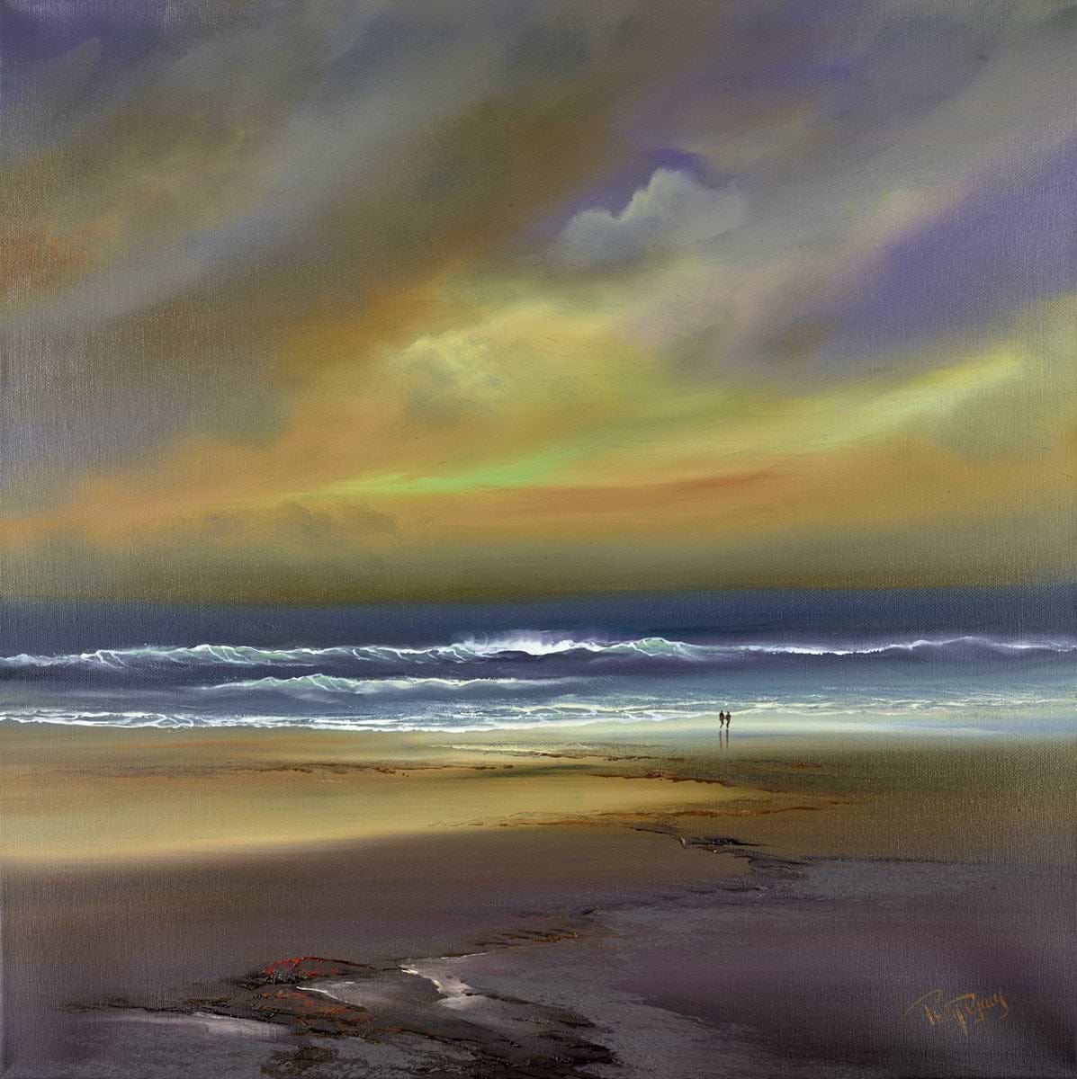 A Stroll Under Stormy Skies