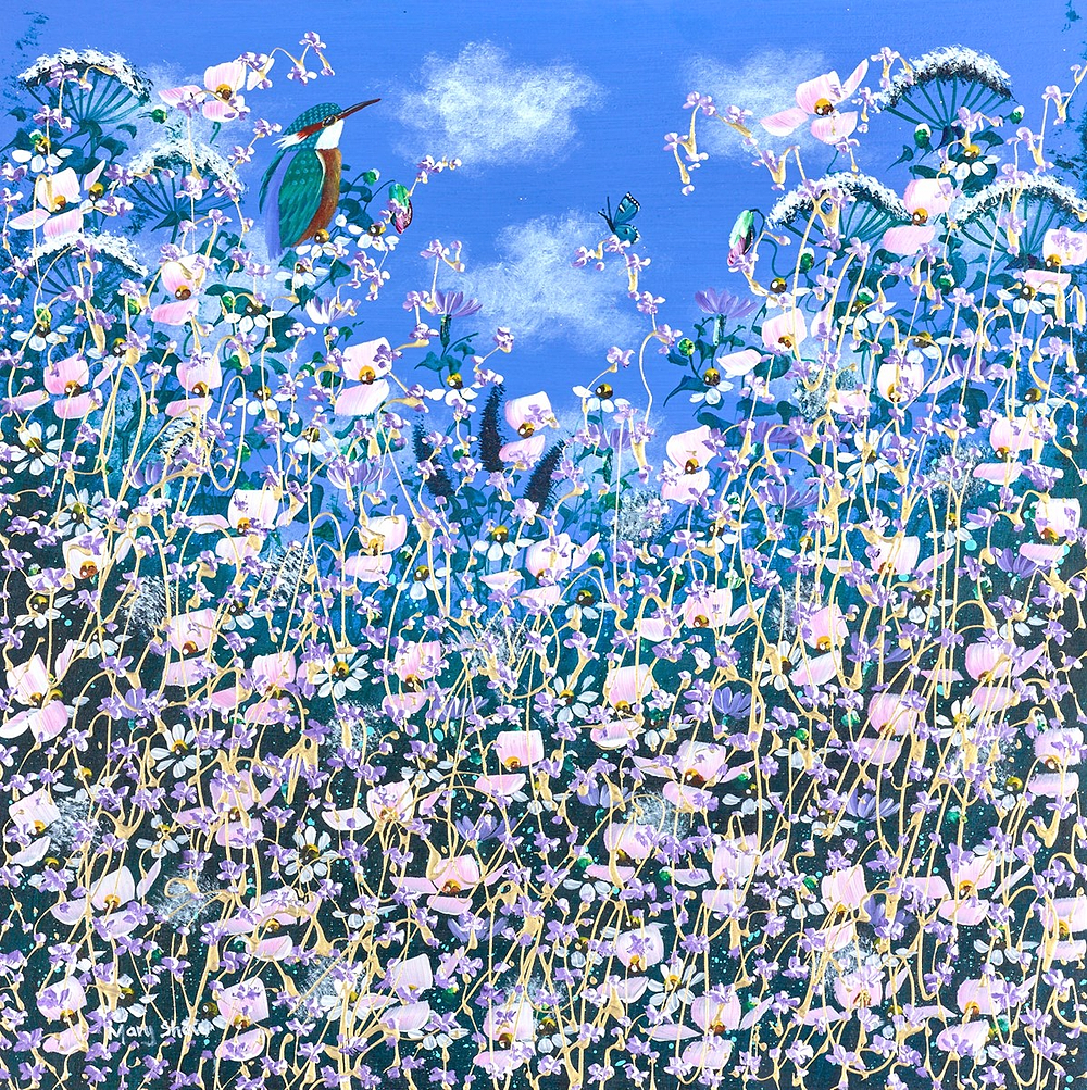 Kingfisher and Florals VI