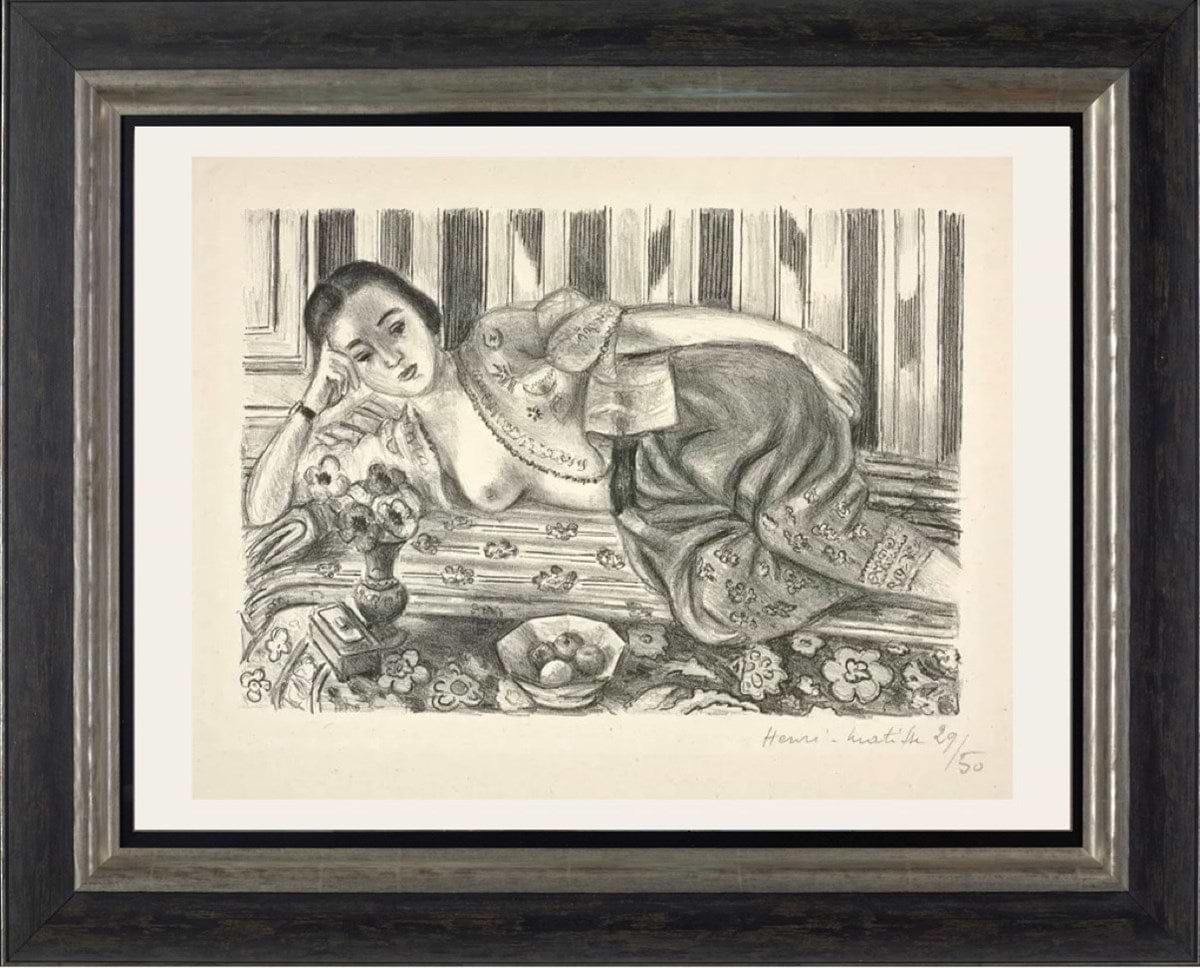 Odalisque a la Culotte de Satin Rouge, 1925 (Framed)