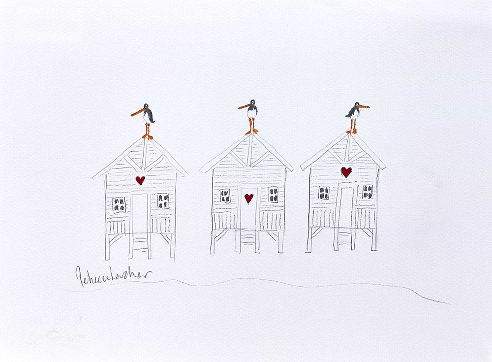 A Bird on each Hut II (sketch)
