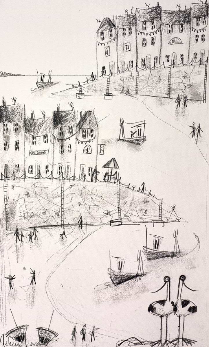 Relaxing at the Harbour IV (sketch)