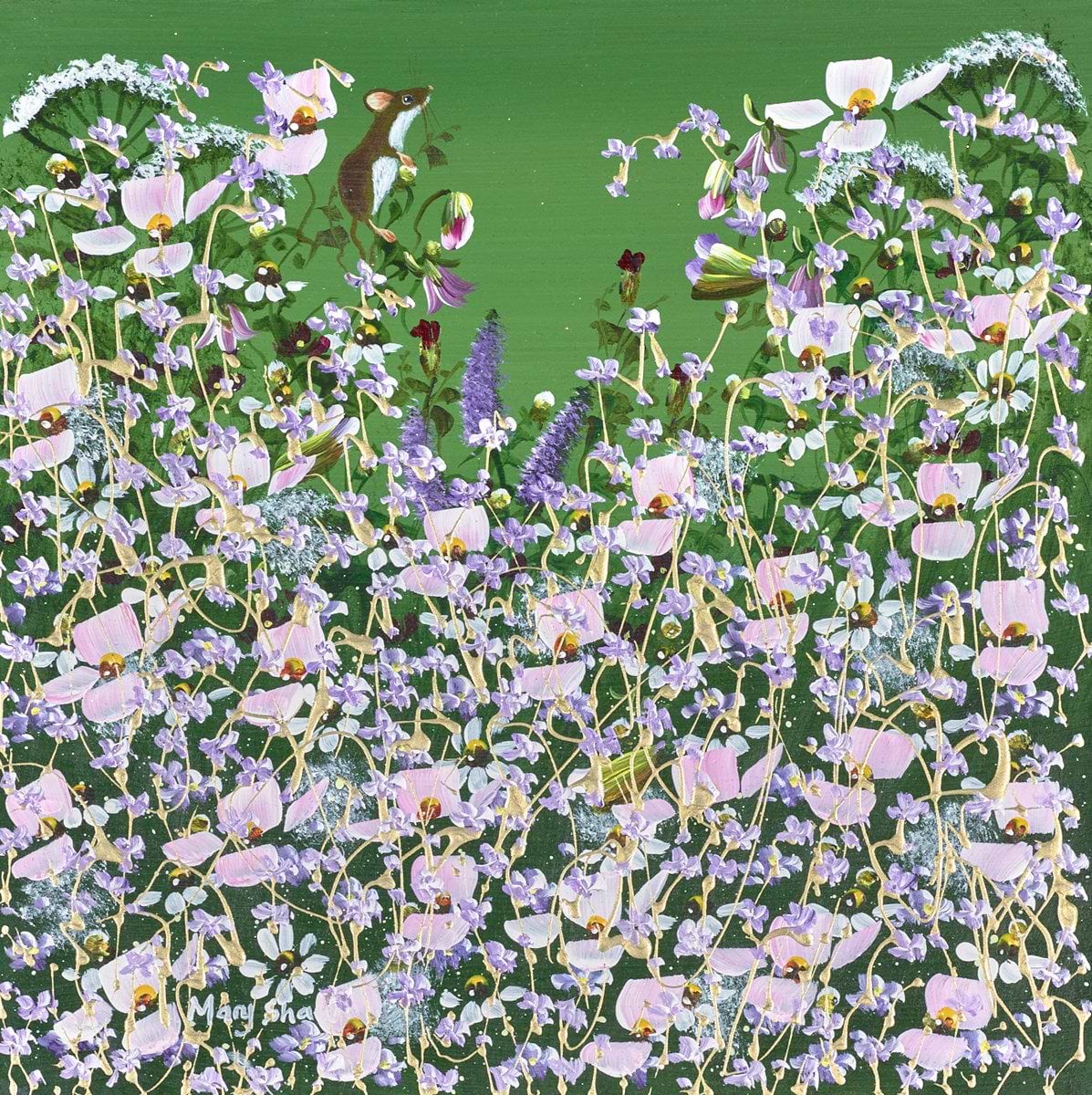 Fieldmouse and Florals at Night