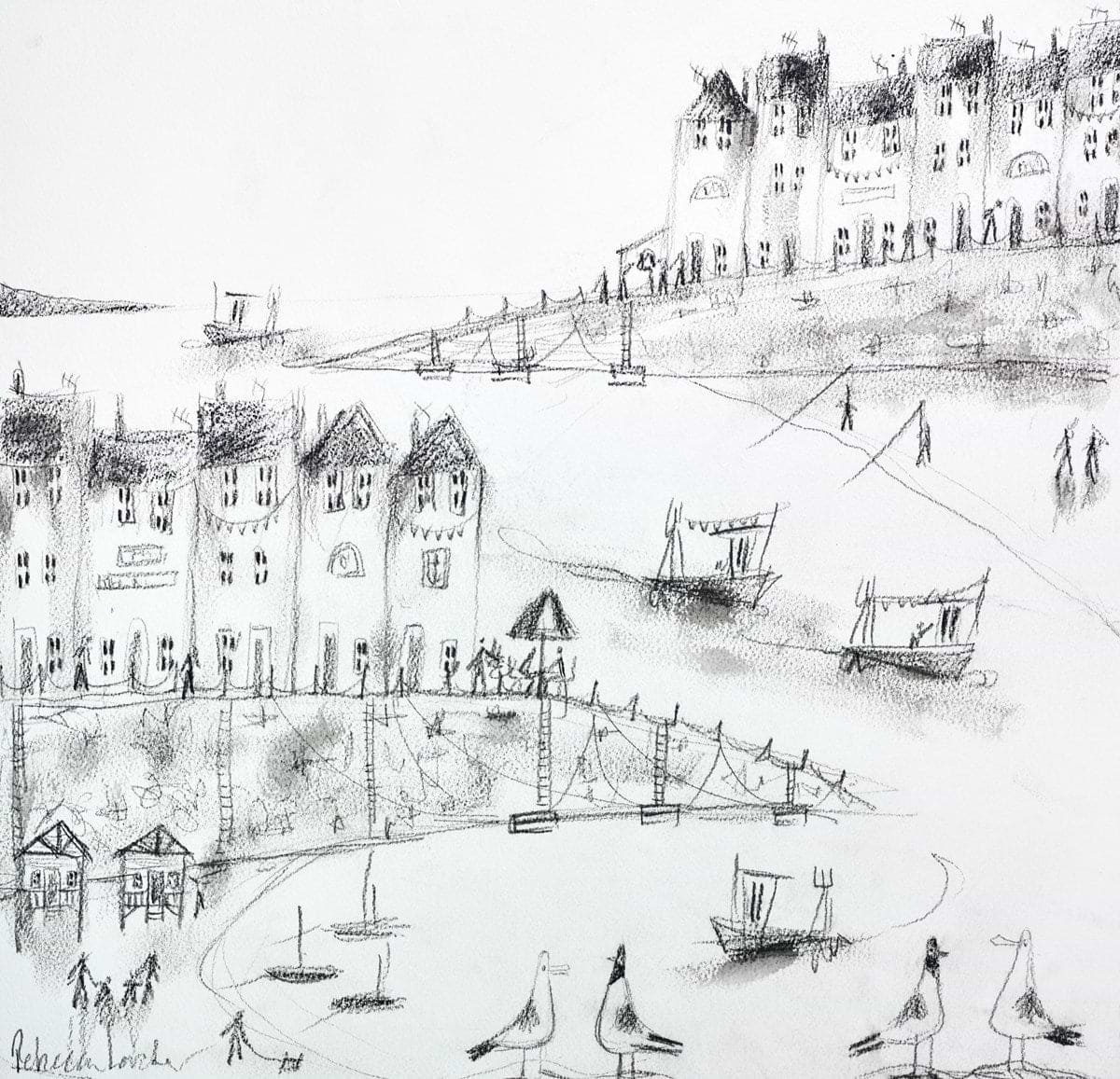 Houses at the Harbour V (sketch)