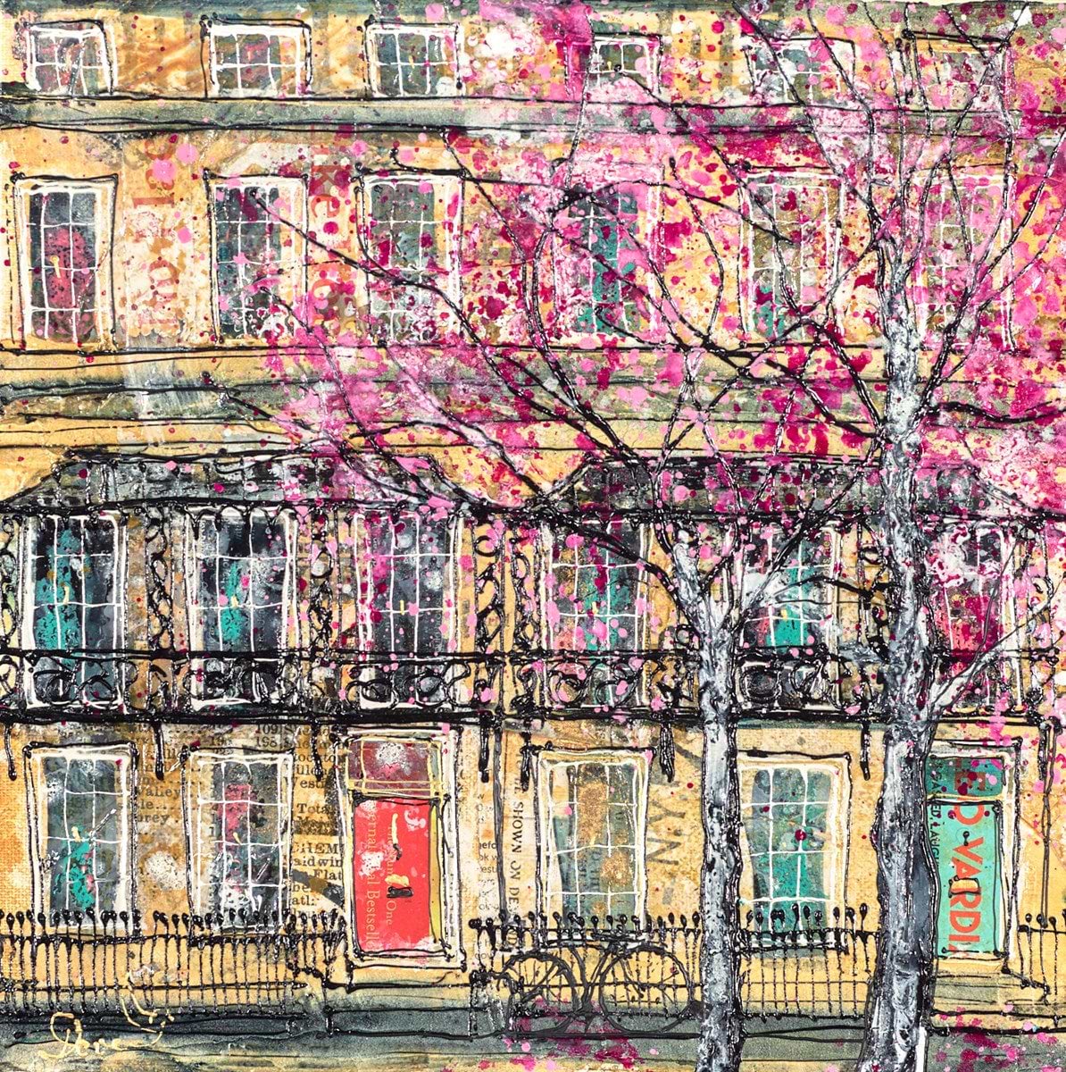 Two Blossom Trees and a Bike