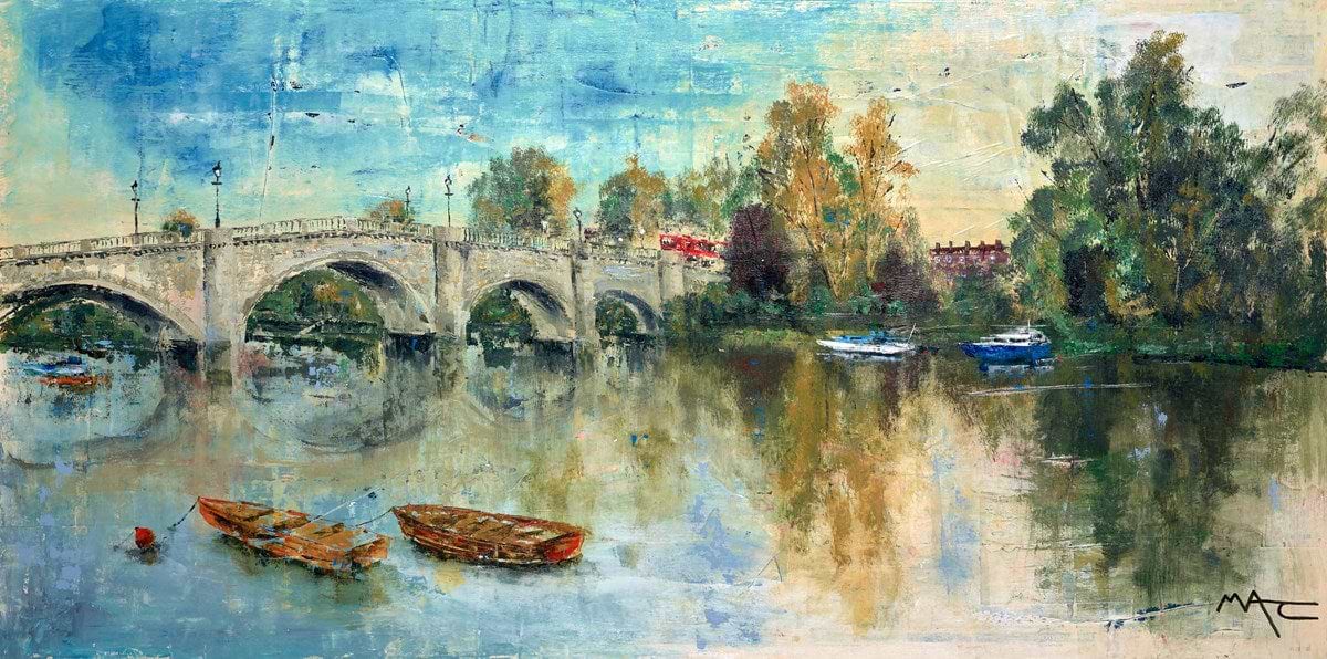 Buses on Bridges, Boats on Water, Richmond, London
