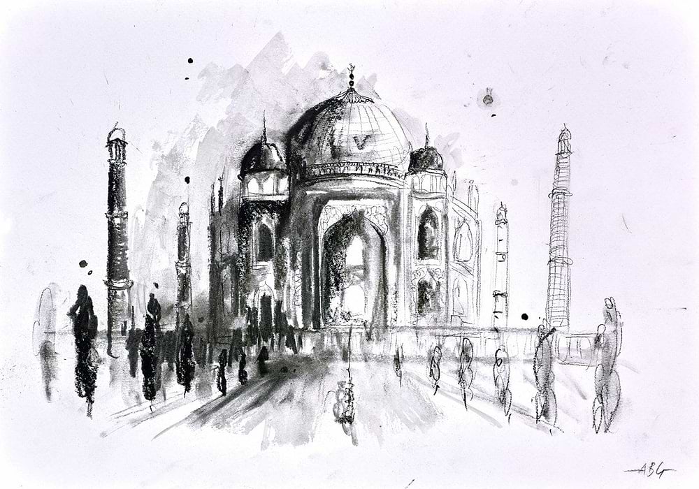 Taj Mahal - India (sketch)