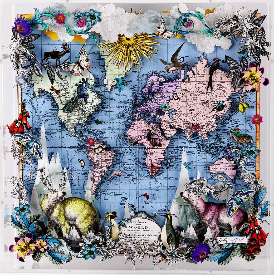 Navigators Floating Map - Polar Bear Discoveries of the world
