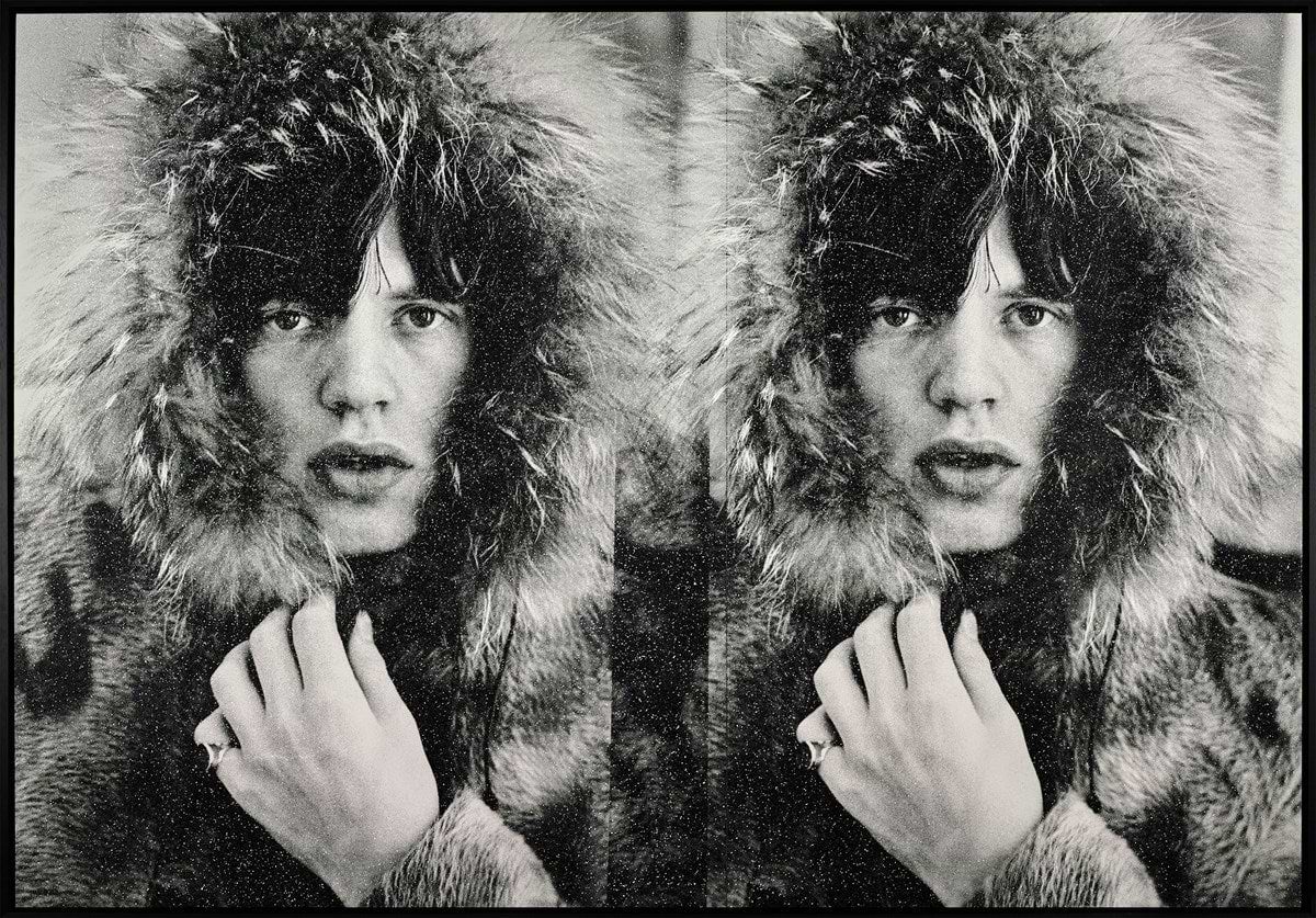 Mick Jagger Diptych, 2023 Love White