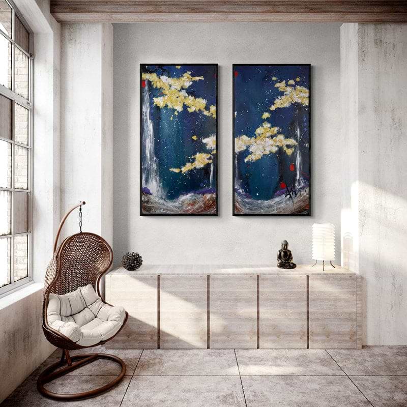 Midnight Travels DIPTYCH (Roomset)