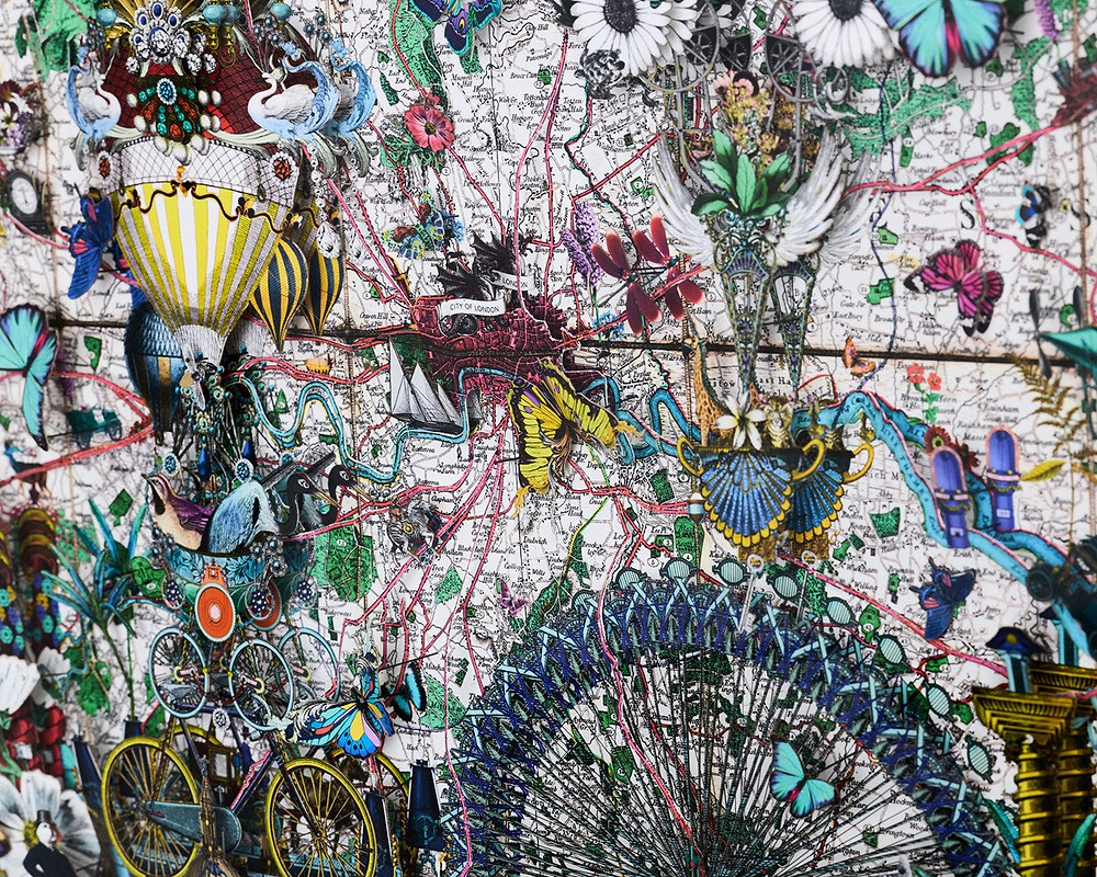 The 24 Miles Gilded Map (Detail1)