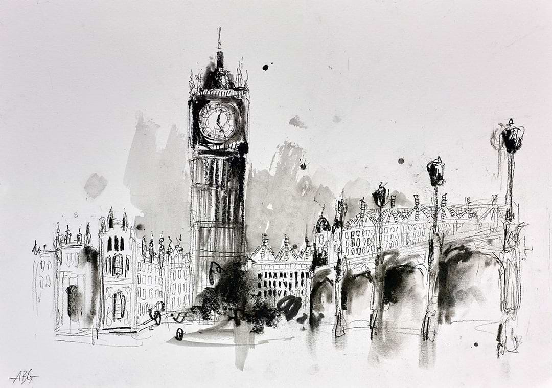 Elizabeth Tower , London (sketch)