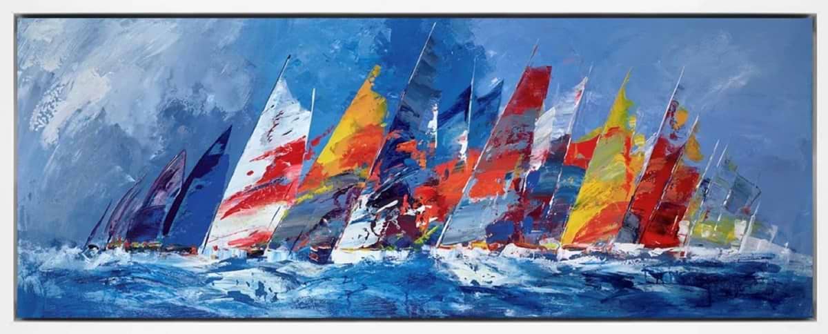Sailing Into The Sun III (Framed)