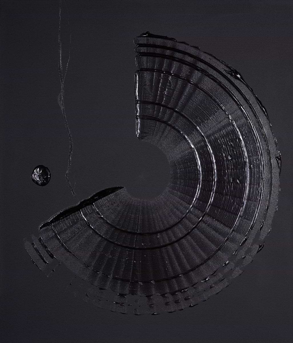 Black on Black Brushstroke II
