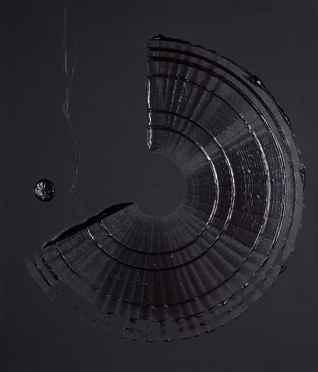 Black on Black Brushstroke II