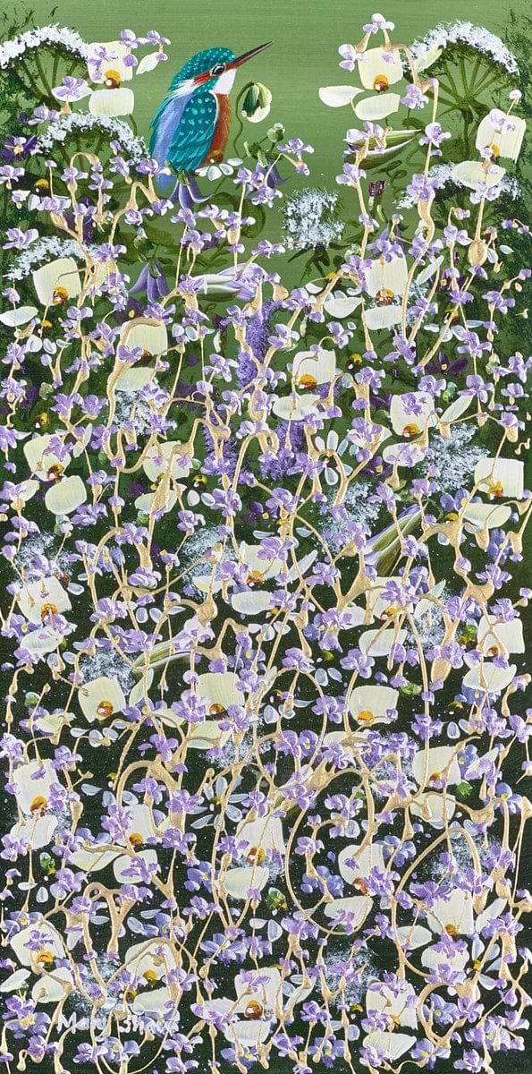 Kingfisher and Summer Florals V