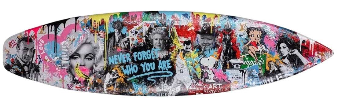 Never Forget - Surf Board (Framed)