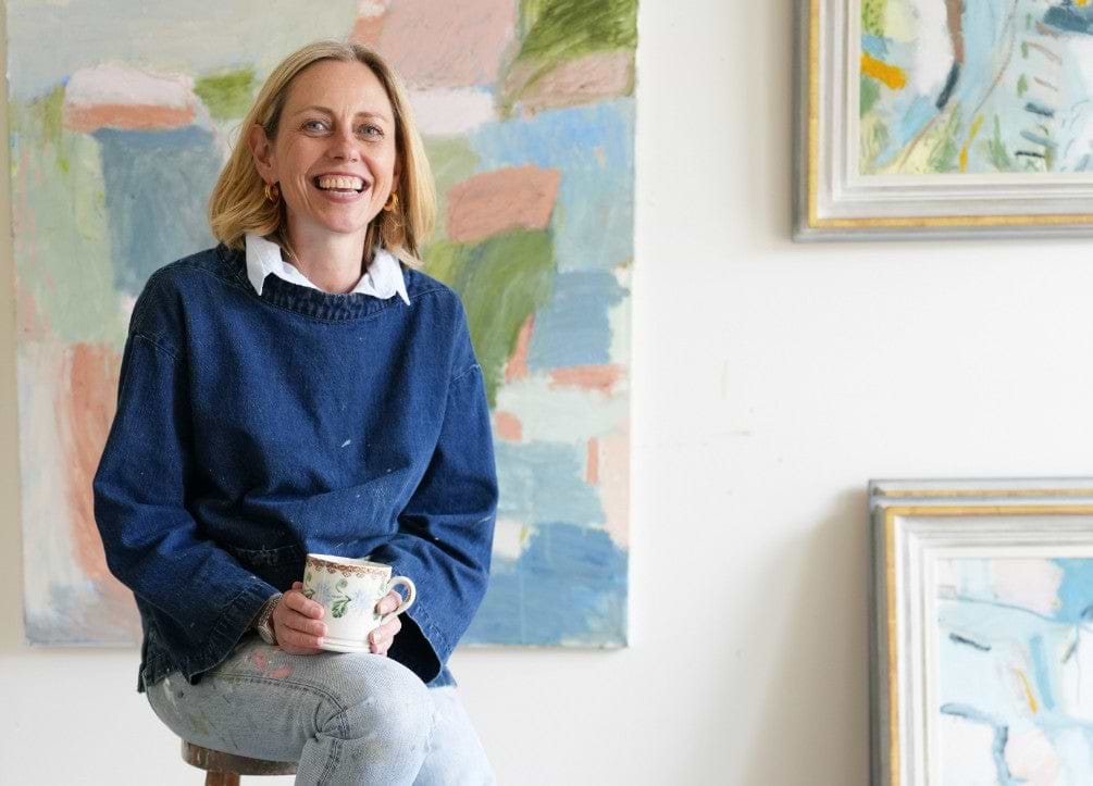 Sam Rudd Painter Blue Boats | Sam Rudd – Clarendon Fine Art