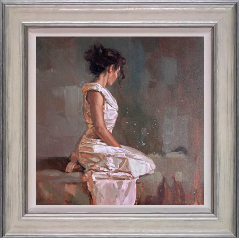 Kneeling White Dress