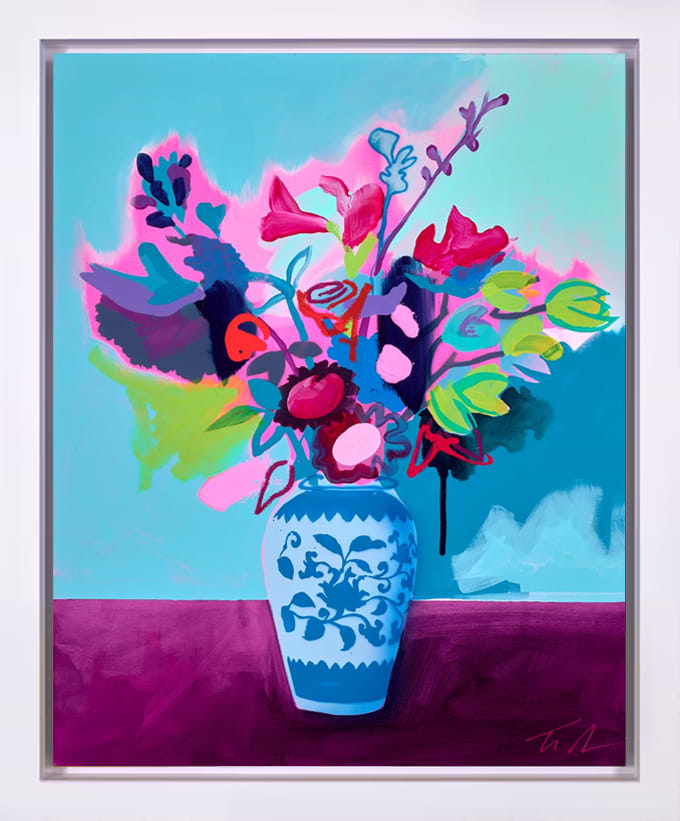 Bouquet Study - Stencil Vase