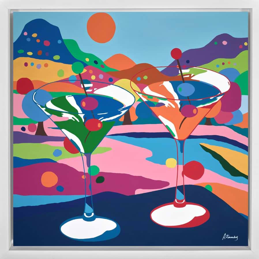 Cocktails And Mountain Views II | Ana Fernandez – Clarendon Fine Art