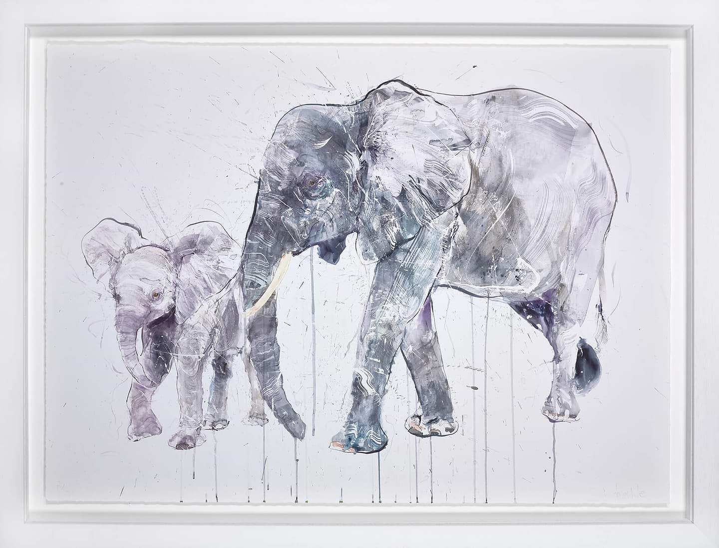 Elephant And Calf