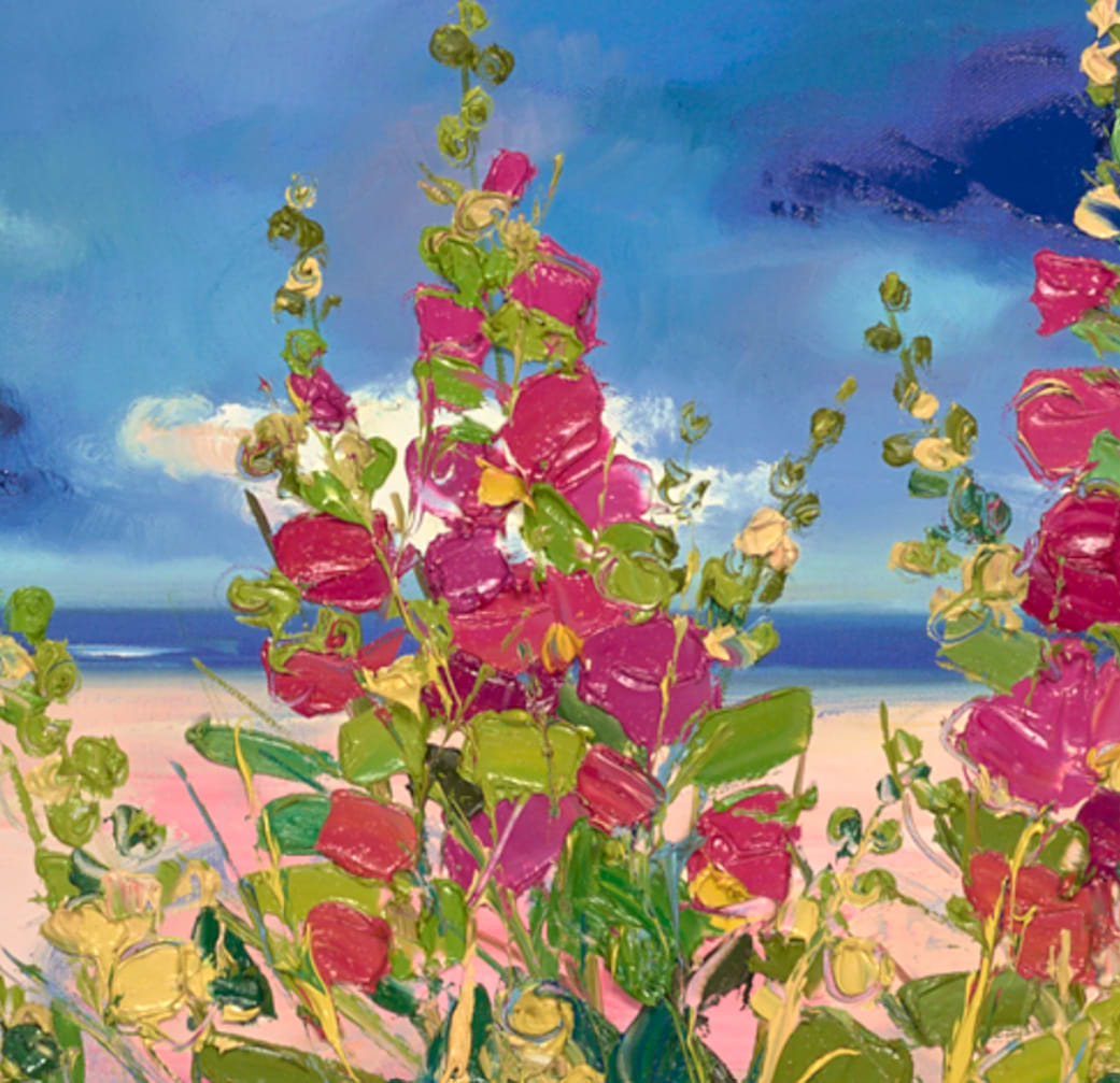 Through The Hollyhocks, Aldeburgh Beach