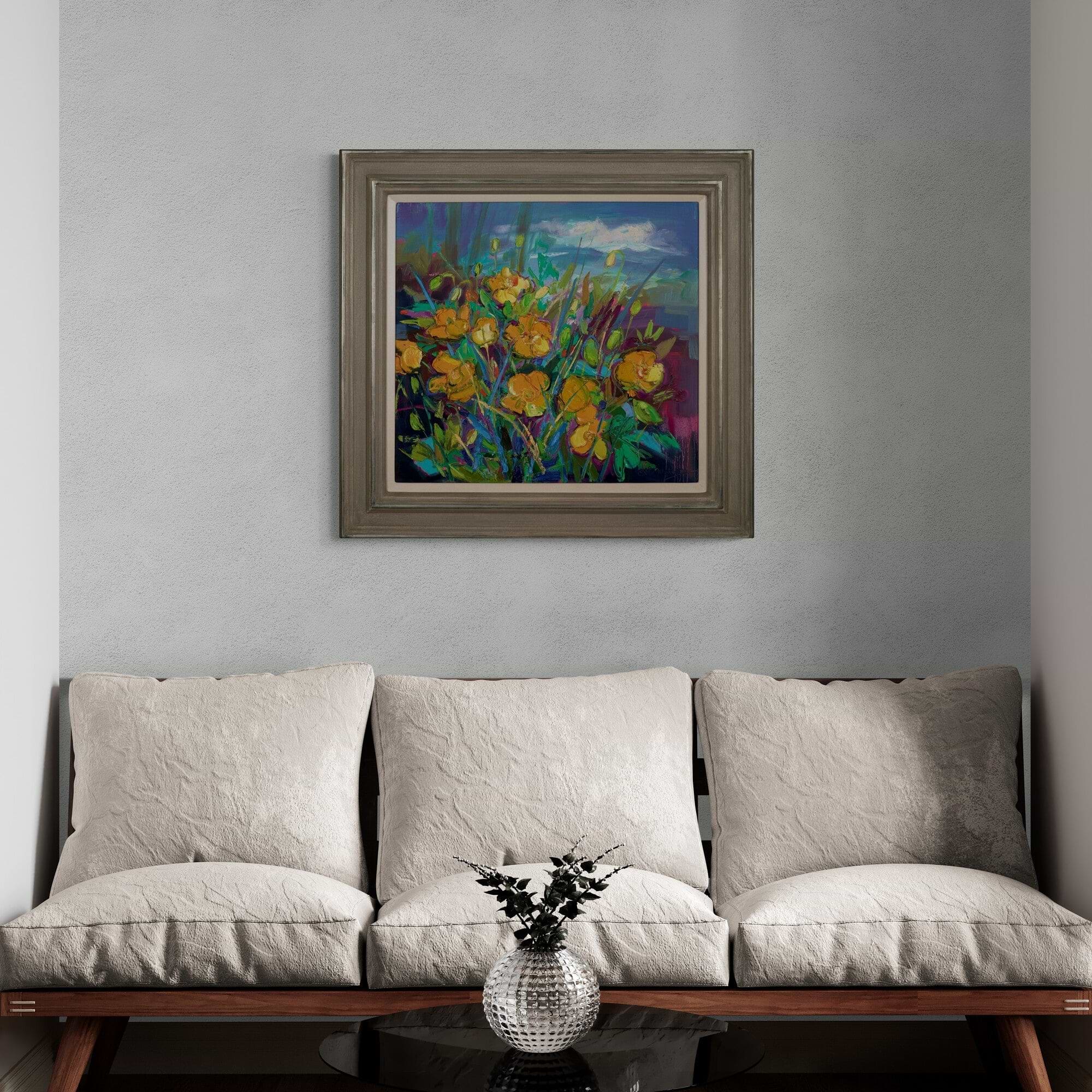 Yellow Poppies At The Edge Of A Wood
