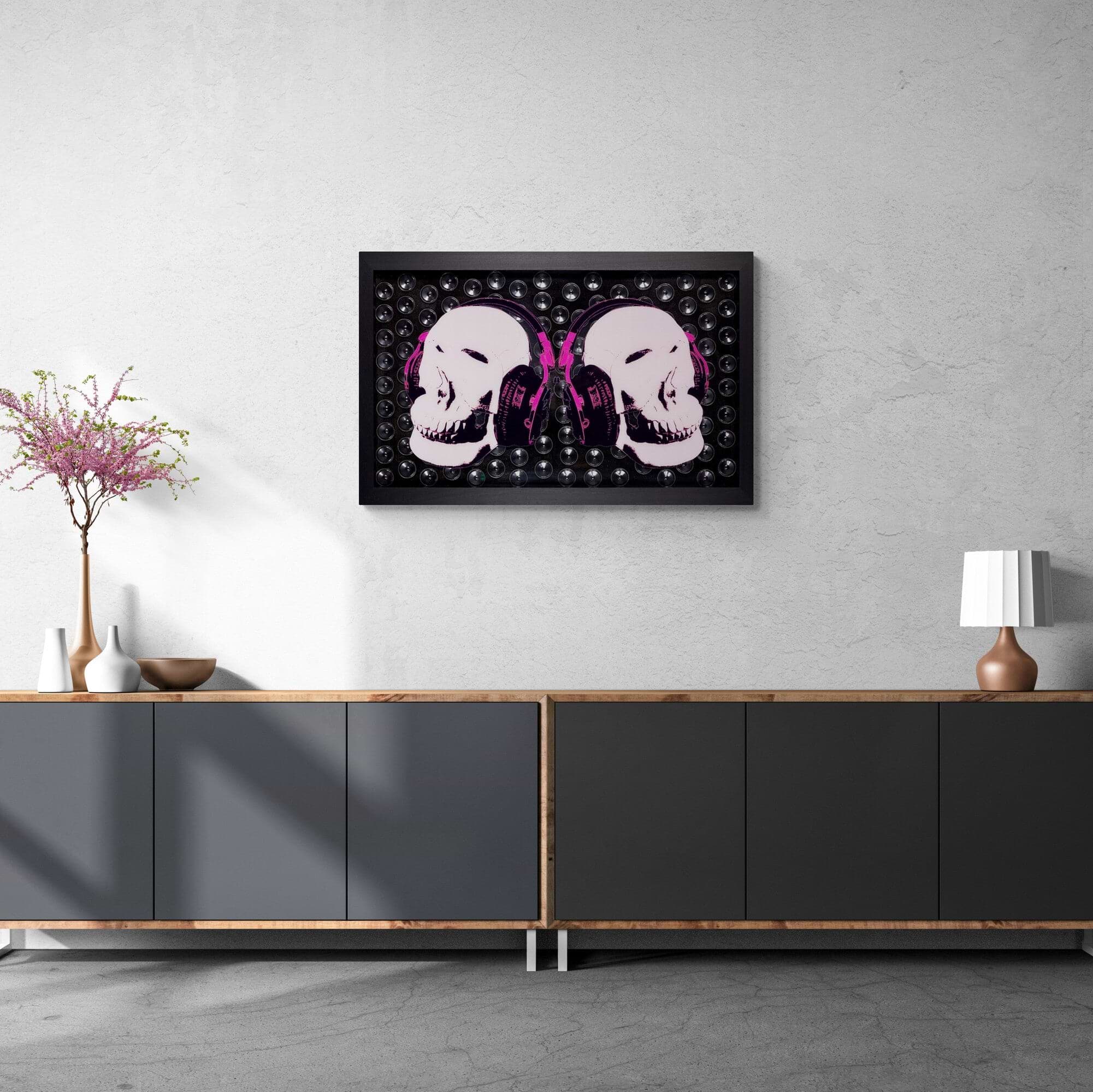 Music Lover-Double Skulls (White) | Maxim – Clarendon Fine Art