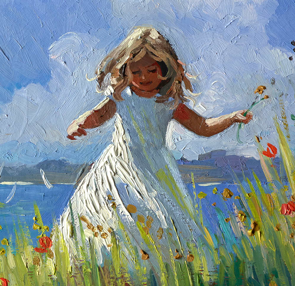 Flower Picking Along The Coastal Path