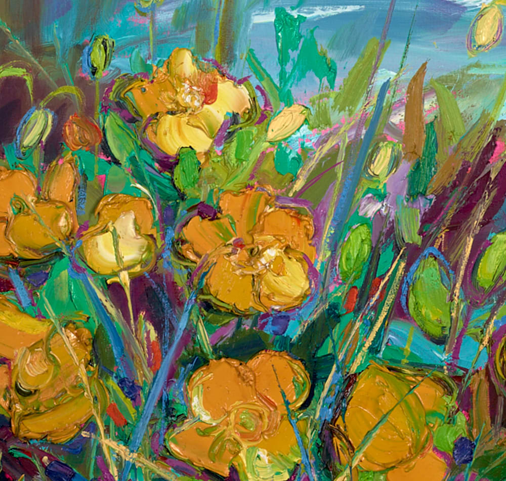 Yellow Poppies At The Edge Of A Wood